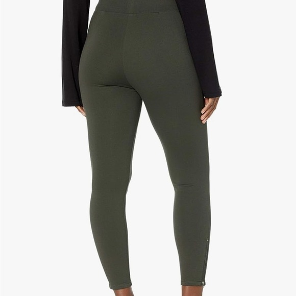 Daily Ritual Ponte Skinny-Fit Charcoal Leggings with Ankle side zip NWOT Medium - Picture 8 of 9